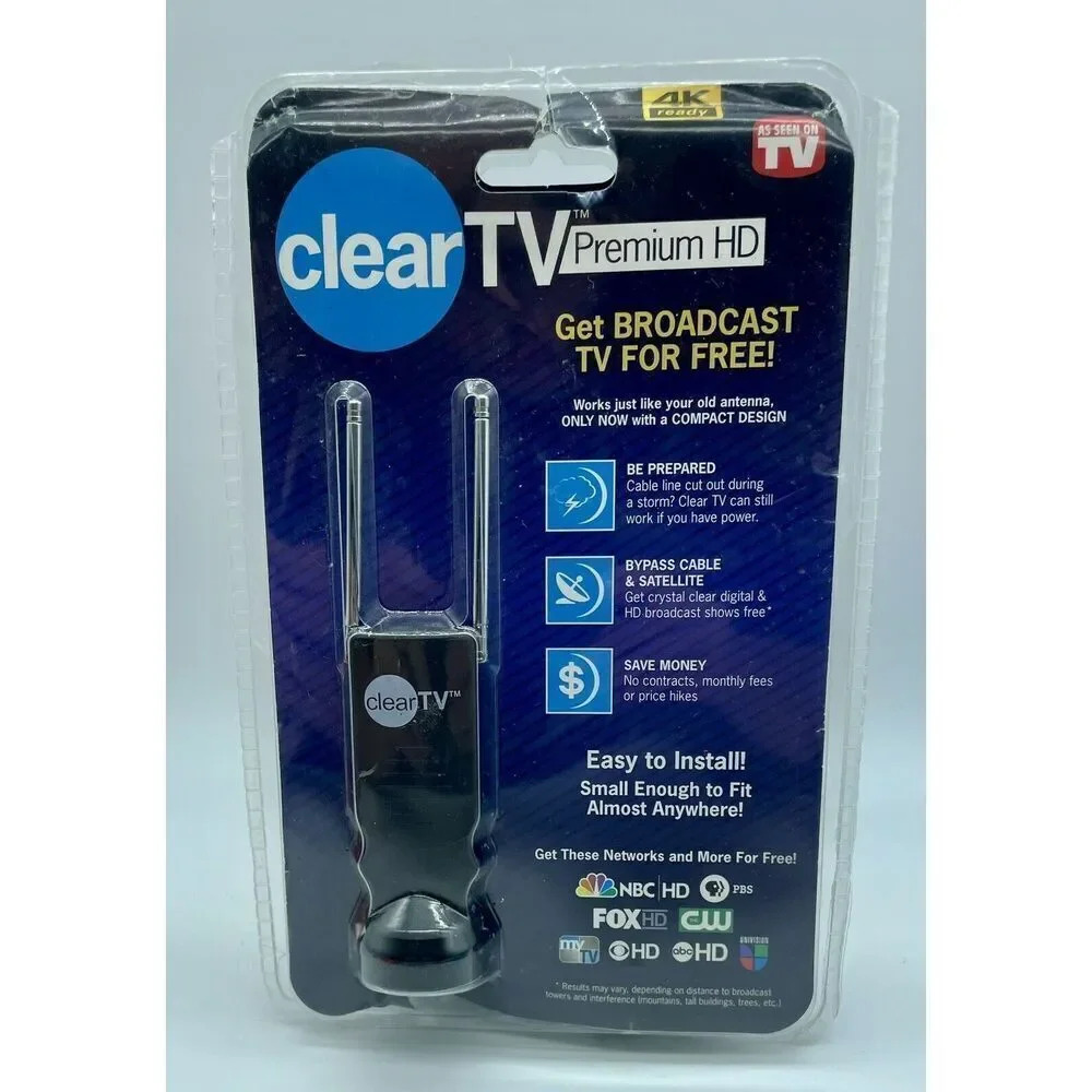Clear‎ Premium Mini 4K Ultra HD TV Antenna Free Broadcasting